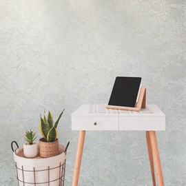 Zambaiti Parati Distressed Grayish Taupe Gold Glitter Faux Fabric Plaster Textured Wallpaper 3D