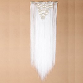 Clip-in hair extensions, 8 wefts like real hair, straight