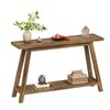 Welfuturer 47.2" Farmhouse Console Table with 2-Tier Open Storage
