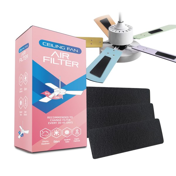 JJI Ceiling Fan Air Filter - Activated Charcoal Ceiling Fan