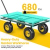 Homdox MAX 680LB Garden Cart, Heavy Duty Garden Wagon, Mesh