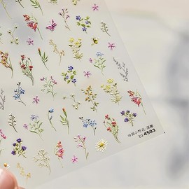 3 pieces flower nail art, simple and versatile nail stickers, DIY nail art, nail art accessories.