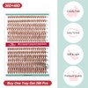 FADVAN Cluster Eyelash Extensions 280 Pieces Curl D Eyelashes Individual