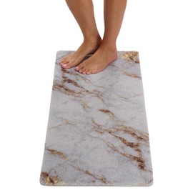 Non Slip Bathtub Mat Shower Mat for Tub - Loofah Bath Mats for Bathroom - 40x16 Bathtub Floor Mat - Textured Anti Slip Bath Mat Without Suction Cups - Secure Mat for Wet Areas (40x16 Blue Gold)