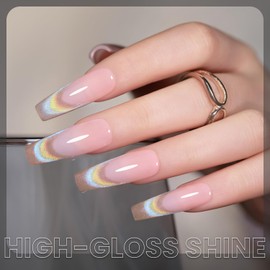 RARJSM Blue Aurora Cat Eye Gel Nail Polish Holographic Rainbow Laser Iridescent Glitter Sparkle Cat Eye Gel Polish with Magnet Stick Soak off UV LED Curing Requires Home Salon Diy Nail Art