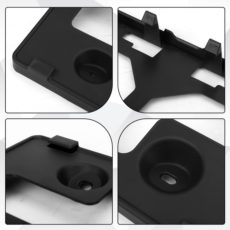 Front Bumper License Plate Bracket Black Compatible with Ford Escape