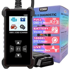 OBD2 Scanner Car Code Reader with Voltage Test - Read & Erase Check Engine Light Fault Codes, Live Data/Freeze Frame, Plug-and-Play CAN Diagnostic Tool for All Cars 1996 & Newer
