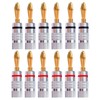 RTDHO 12 Pcs Banana Plugs 4mm Gold Plated Banana Plugs