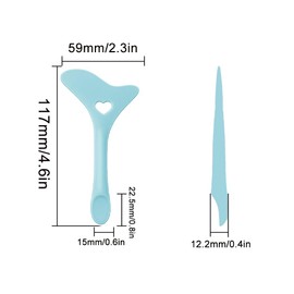 Booge 4 Pcs All in One Eyeliner Stencils Wing Tips + Eyeshadow and Eyeliner Stencils Pad + Silicone Eyeshadow Baffle, Defined Eyeliner Eyelash Guide Tool for Beginners and Makeup Masters - Blue