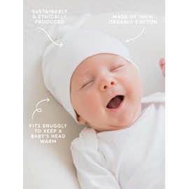 Colored Organics Baby Organic Cotton Knotted Hat - Infant Knit Cap - NB - 0-3 Months Mint