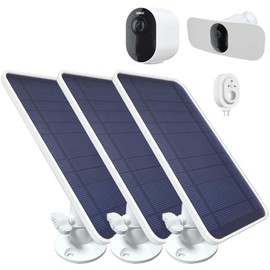DIANMU Solar Panel Charger for Arlo Pro 5S 2K, Pro 4, Pro 3, Ultra 2, Ultra 2 XL, Pro 4 XL, Go 2 - with 13FT Magnetic Cable, 360° Adjustable Aluminum Alloy Mount (Not for Pro/Pro2/Essential) - 3 Pack