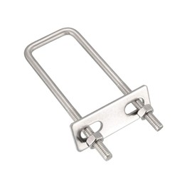 uxcell Square u-Bolts 2pcs 1.22"(31mm) Inner Width 100mm Length M6 304 Stainless Steel U Bolt with Nuts Frame for Boat Trailer