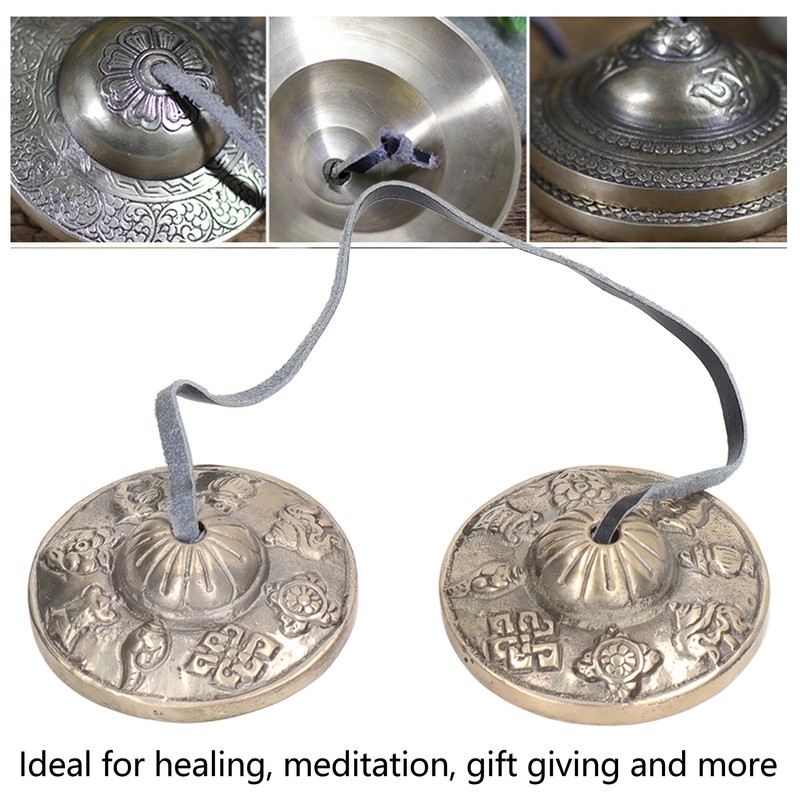 Tibetan Tingsha Meditation Bell Small Pure Copper Double Chime Nepalese