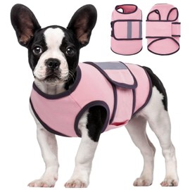 MIGOHI Dog Anxiety Vest,Soft Dog Anxiety Relief Coat,Anxiety Jacket for Dogs,Adjustable Dog Calming Vest for Large Dogs,Calming Vest Wrap for Thunderstorm,Fireworks,Travel and Separation,L,Pink