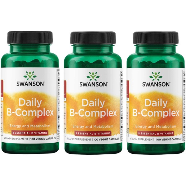 Swanson Daily B-Complex 100 Veg Caps 3 Pack