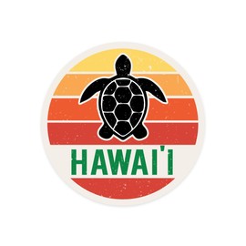 Die Cut Sticker Hawaii, Sun, Contour, Color Blocking Vinyl Sticker 1 to 3 inches (Waterproof Decal for Cars, Water Bottles, Laptops, Coolers), Small