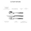 Robert Welch Kingham Bright, 7 Piece Cutlery Place Setting. Made