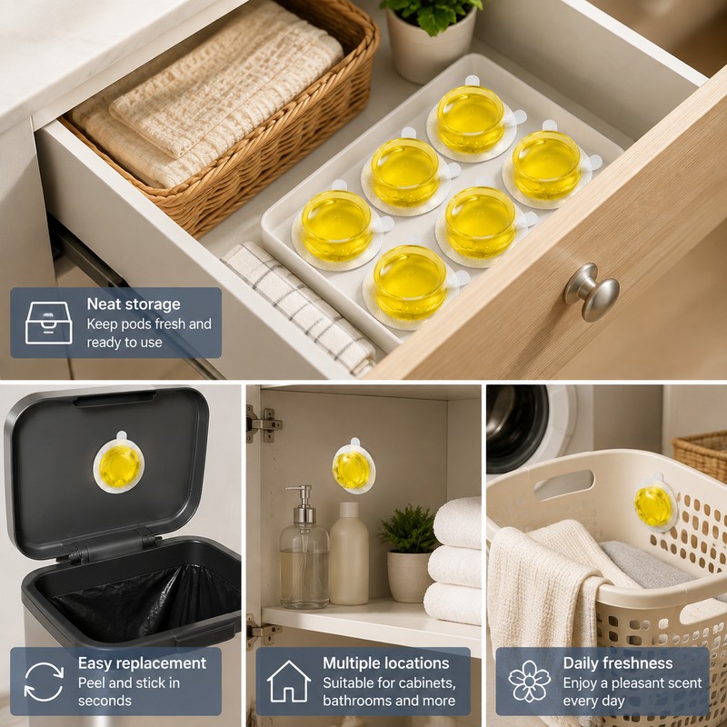 Trash Can Deodorizer Pods for Fresh Indoor Spaces – Long-Lasting