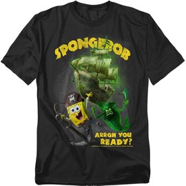 Popfunk Spongebob Movie 2025 Poster Unisex Adult T Shirt, Black, 7X-Large