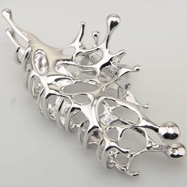 Hair Clips Silver Hair Accessories for Women Girls Ladies Kids Elegant Hair Clips Delicate Headwear Styling Tools for Party Daily Work Liquids (Liquids Silver)