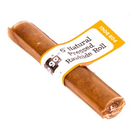 GoGo Pressed Rawhide Roll Dog Bone - 5 Inch - 20 Pack