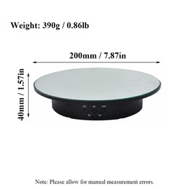 Electric Rotating Turntable for Photography, Adjustable Motorized Rotating Stand Display Table for Live Video Automatic Revolving Platform