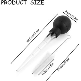 1PcLargeTurkey Baster MeatInjector Syringewith CleanBrush,Turkey Baster Pipette Turkey Baster Syringe Turkey Baster PipetteTurkeyBaster Pipette Meat Baster Syringe Rubber Butter Baster Syringe