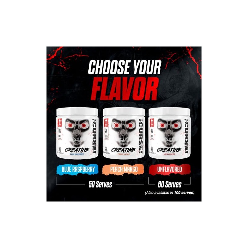 JNX SPORTS The Curse Creatine Monohydrate Peach Mango 50 Servings