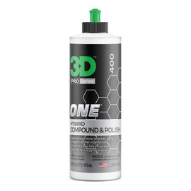 3D One Car Scratch & Swirl Remover Hybrid Rubbing Compound & Polish Buffing Compound for True Paint Correction 16oz Made in USA