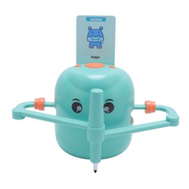 Drawing Robot for Kids, Insert 100 Drawing Cards Voice Interaction Automatic Painting Educational Drawing Robot Set Montessori Learning Toy with 2 Drawing Pens, Girls Boys Gift
