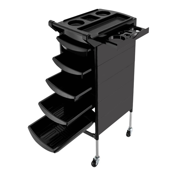 TITIDU Barber Cart 6-Layer Storage Cart Hair Beauty Salon Trolley