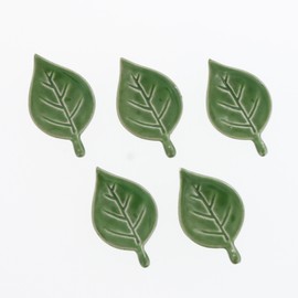 te-buruuxeai-suto Chopstick Rest Leaves Set of 5 katorari-resuto supu-nresuto Dinnerware Set , green