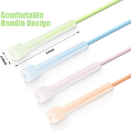 2 Pcs Kids Skipping Rope Adjustable Adult Fitness Jumping Rope Gym Workout Training Boxing PVC Speed Jump Ropes for Men Women Kids Teenagers (Pink+Green)