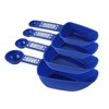 Measuring Spoons and Cups Set, 8 Measurements, Dual-Sided, Blue/Green (Blue)