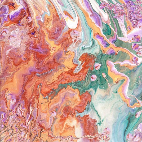 Fluid Acrylic Persian Spring Poster Print - Rainbow Fine Jenny