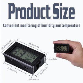 Mini LCD Digital Thermometer Temperature: 6 Pack Mini Hygrometer Thermometer Indoor Digital Thermo-Hygrometer Humidity Tester Hygrometer for Greenhouse Cars Home Office Celsius (°C)