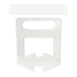 Pull tabs for tiles, 100 pieces, 2 mm thickness, made of plastic, for tile height from 3 to 15 mm, tile levelling system, tile laying aid, tile laying accessories, levelling spacers