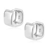 ALEXCRAFT Small Square Silver Hoop Earrings for Women Chunky Geometric