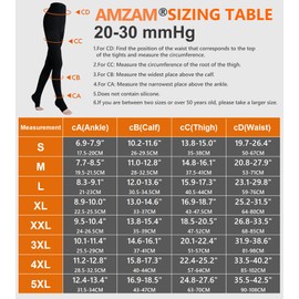 AMZAM® Medical Compression Pantyhose for Women Men, 20-30 mmHg Graduated Compression Tights, Opaque Toeless Compression Stockings Waist High Support Tights for Edema, Varicose Veins, DVT, Brown M