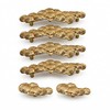 ZAMKAEEVI Cabinet Pulls Brushed Brass Drawer Handles, 2 Pack Golden