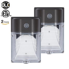 Antec Lighting 2-PACK Outdoor LED Wall Pack  26Watt 4000K Waterproof with dusk to Dawn Sensor