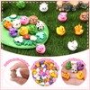 GGSTDDUP 80 Pcs Mini Resin Animals Ducks Tiny Resin Animals