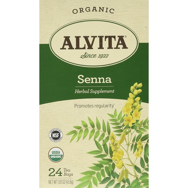 Alvita Organic Herbal Tea Senna -- 24 Tea Bags