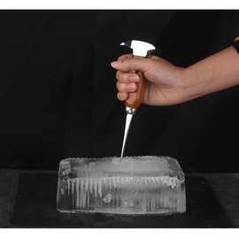 304 Stainless Steel Ice Pick,304 Stainless Steel Ice Chisel,Pick Tool for Breaking Ice Wooden Handle Ice Chipper Hand Ice Removal Pick for Home Use Kitchen