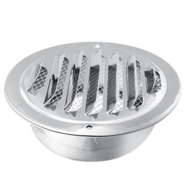 Uenhoy 2 Pcs Stainless Steel Air Vents 4" Round Soffit Vents Louver Grille Cover Wall Vent Cover with Screen Mesh for Kitchen, Bathroom, Office