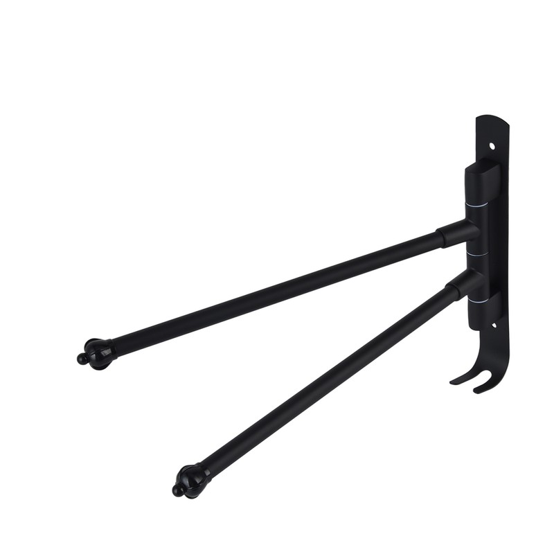 Stainless Steel Swivel Towel Hanger Holder Black Rotating Movable Towel