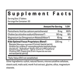 Seeking Health Seeking Health Kids Optimal Focus - Calming Supplement for Children - Supports Focus, Healthy Mindset & Sleep? - 60 Chewable Tablets (30 Servings)
