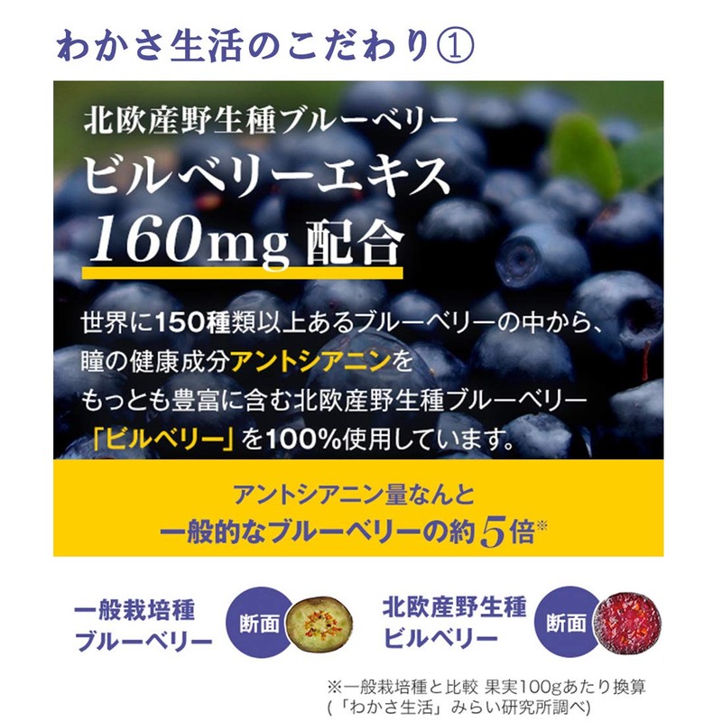 Wagashi Life "Blueberry Eye" (31 tablets per bag for about