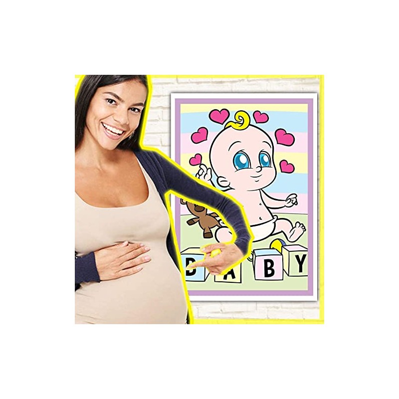 evelay Pin the dummy on the baby Shower Party Game