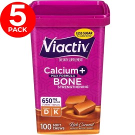 Viactiv 5 Pack Viactiv Calcium Vitamin 500 Soft Chews Caramel Supplement For Bone Health